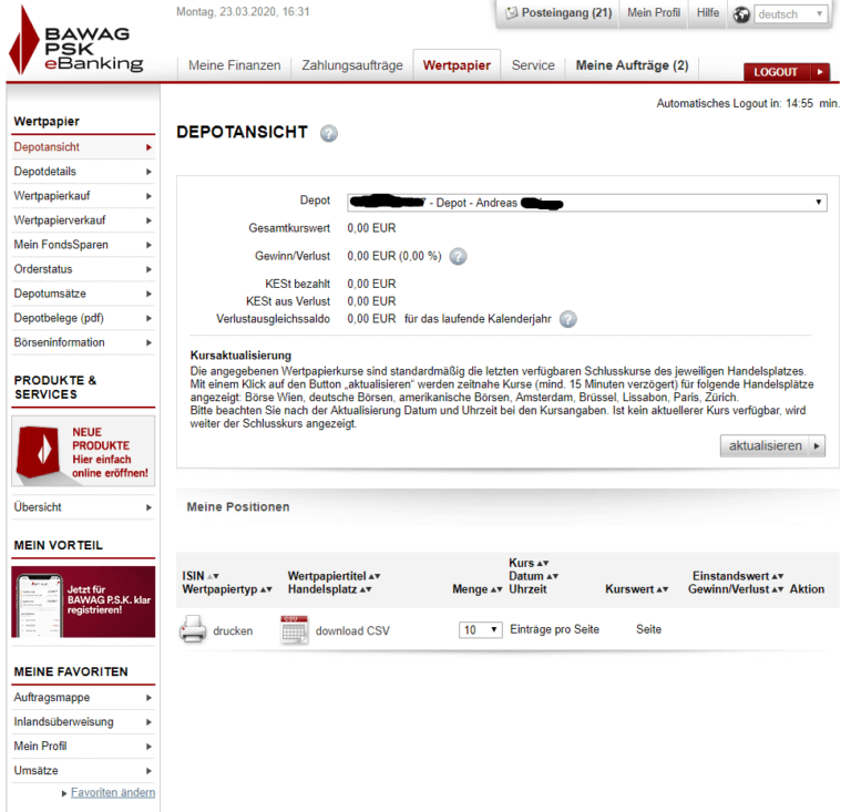 BAWAG P.S.K. Depot - Broker Vergleich, Tests & Erfahrungen