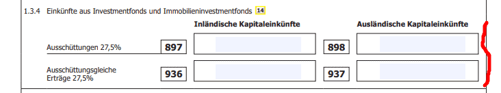 Einkünfte aus Investmentfonds und Immobilienfonds - ausländische Kapitaleinkünfte